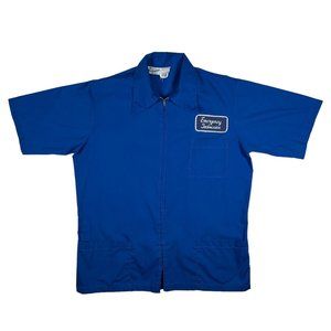 Dulgarians 1970's Vintage Emergency Technician Full Zip Shirt Men L Patch